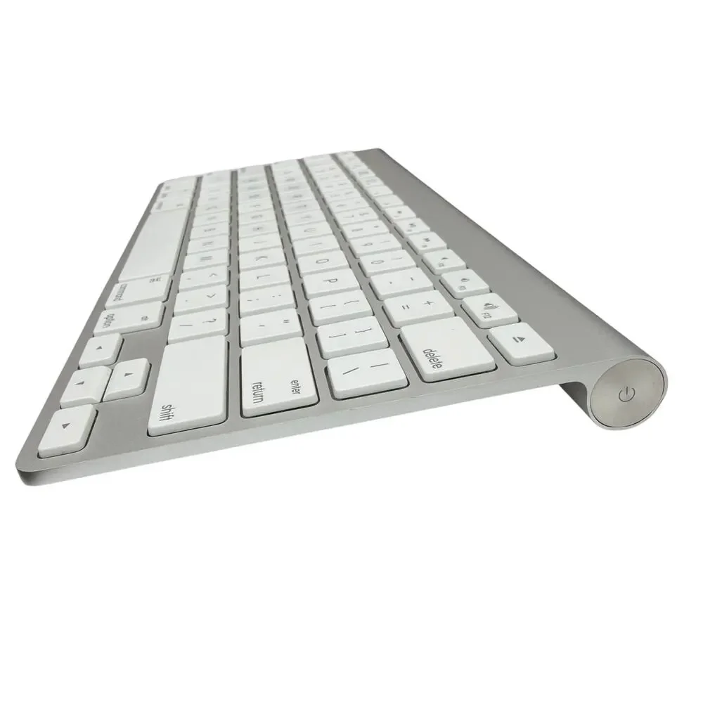 Apple Wireless Keyboard A1314 Bluetooth Silver/White – Tested Working